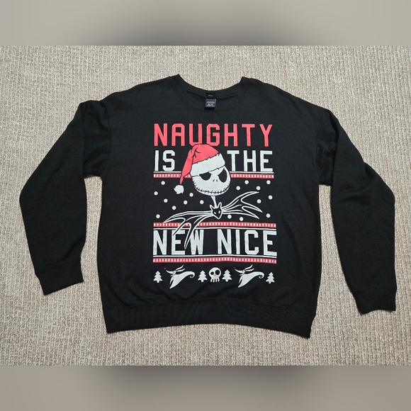 Disney A Nightmare Before Christmas Jack Skellington Sweatshirt Size Women's XXL - Picture 2 of 5